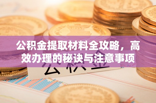 惠城公积金提取材料全攻略，高效办理的秘诀与注意事项