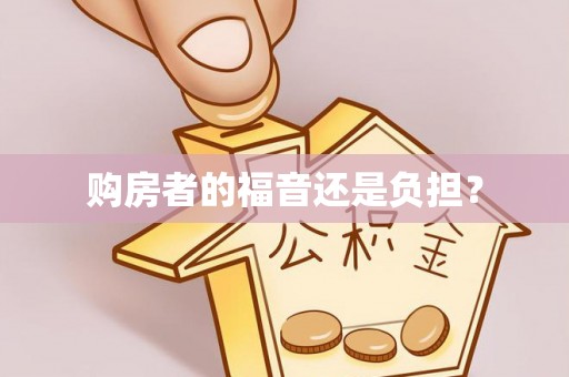 惠城购房者的福音还是负担？