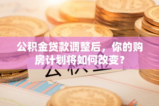 惠城公积金贷款调整后，你的购房计划将如何改变？