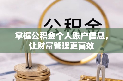 惠城掌握公积金个人账户信息，让财富管理更高效