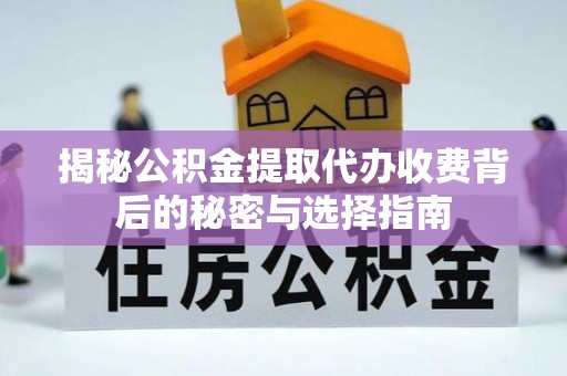 惠城揭秘公积金提取代办收费背后的秘密与选择指南