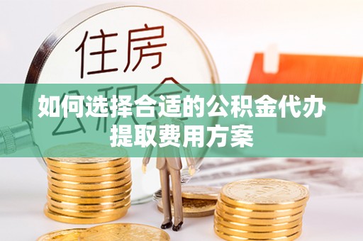 惠城如何选择合适的公积金代办提取费用方案