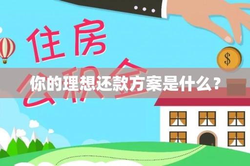 惠城你的理想还款方案是什么？