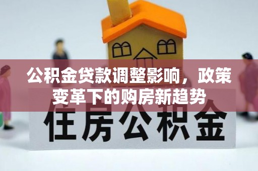 惠城公积金贷款调整影响，政策变革下的购房新趋势